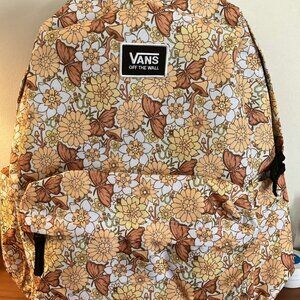 *NEW* Vans 1970s Hippie Type Mushroom Sunflower Backpack Bookbag Skater